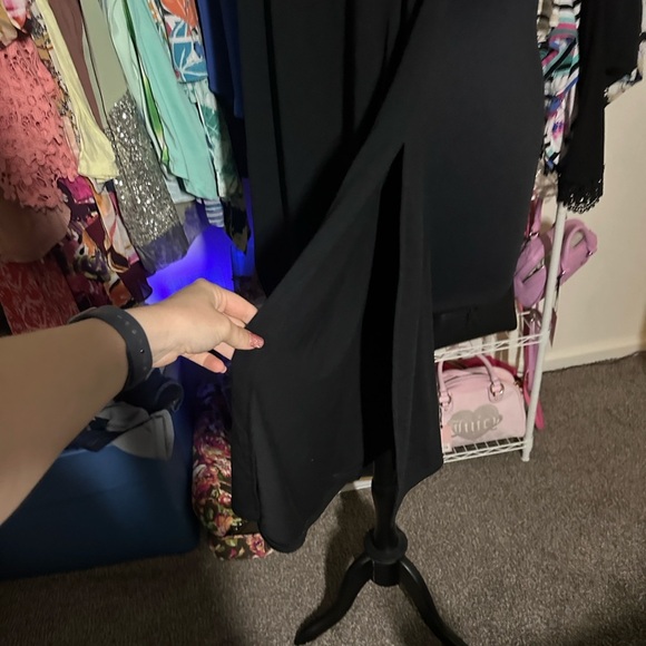 Old Navy Black Maxi Maternity Dress with Slit size medium - Picture 6 of 7